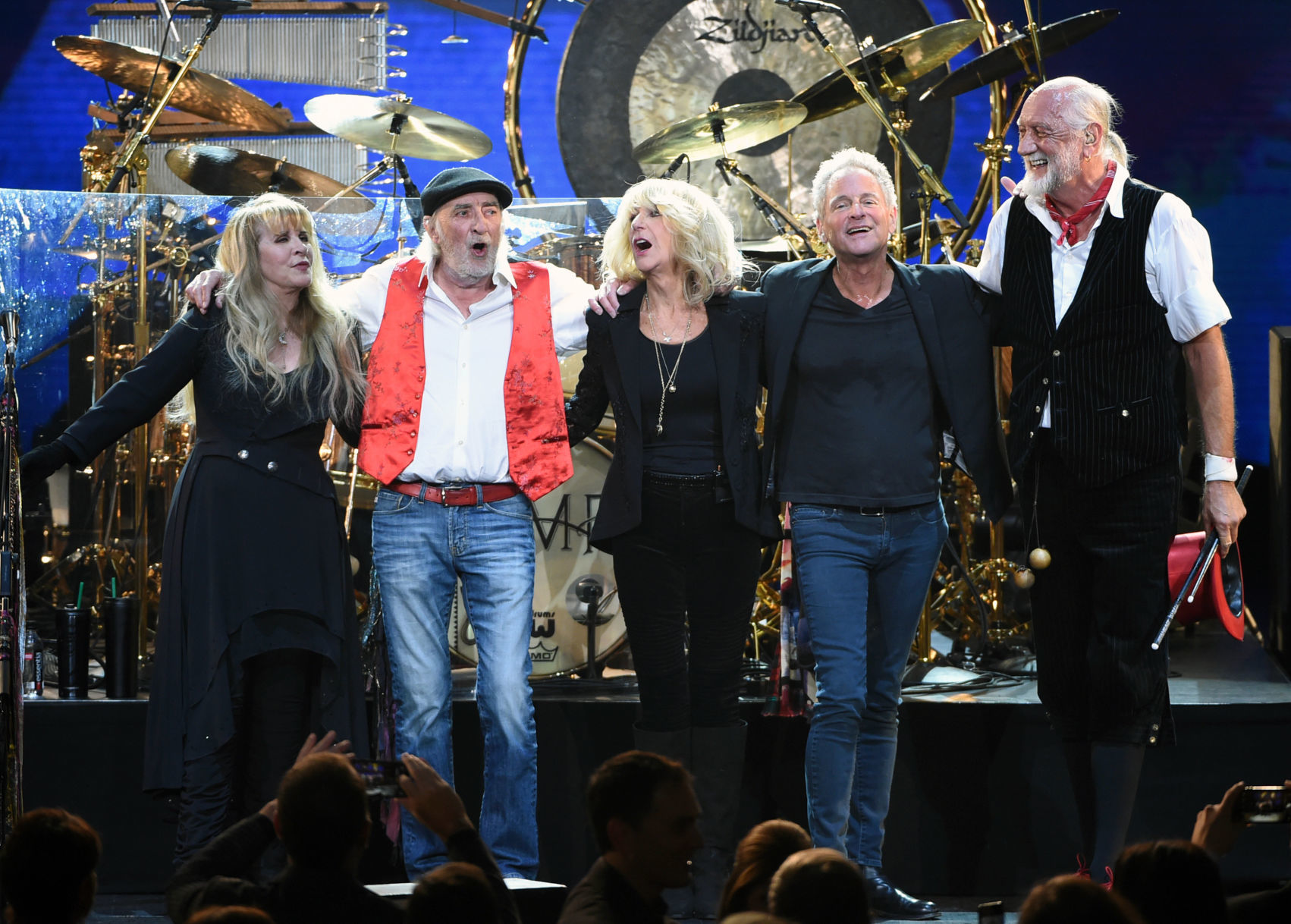 Stevie Nicks, 71, Mick Fleetwood, 72, John McVie, 73, Christine McVie, 76, Lindsey Buckingham, 70 (Fleetwood Mac)